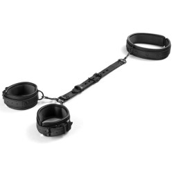BDSMaster Attaches Poignets-Cou Neckist Noires